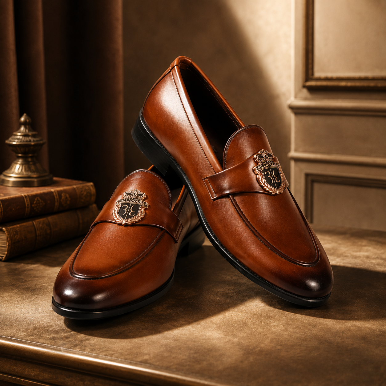 Classic Brown Leather Horsebit Loafers