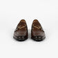 Classic Brown Leather Horsebit Loafers   (1070)
