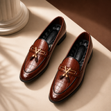 Royal Croc Tassel Loafers – Brown