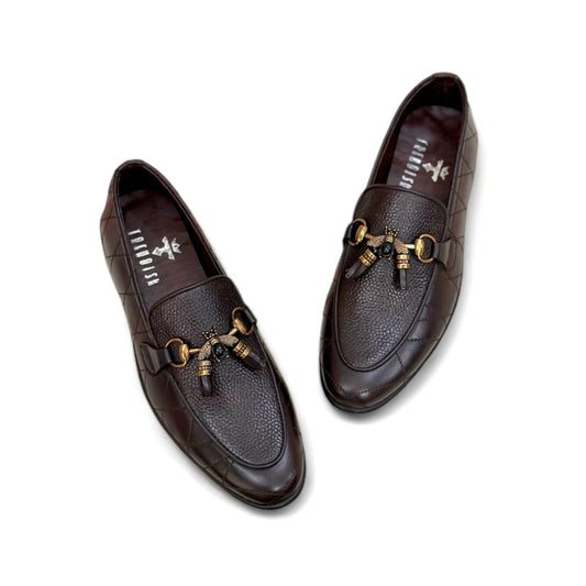 Classic Brown Leather Horsebit Loafers