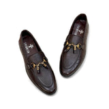 Classic Brown Leather Horsebit Loafers