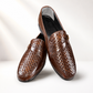 Heritage Woven Slip-On Loafers – Brown