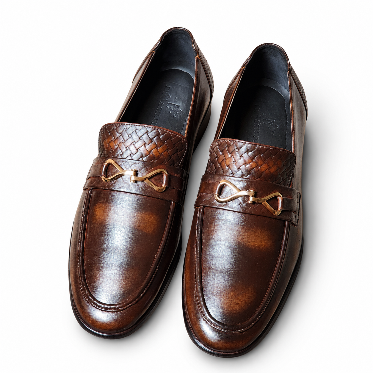 Regal Weave Horsebit Loafers – Dark Brown
