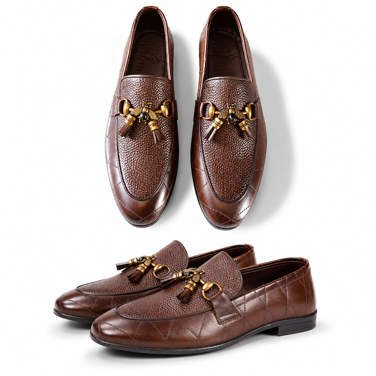 Classic Brown Leather Horsebit Loafers