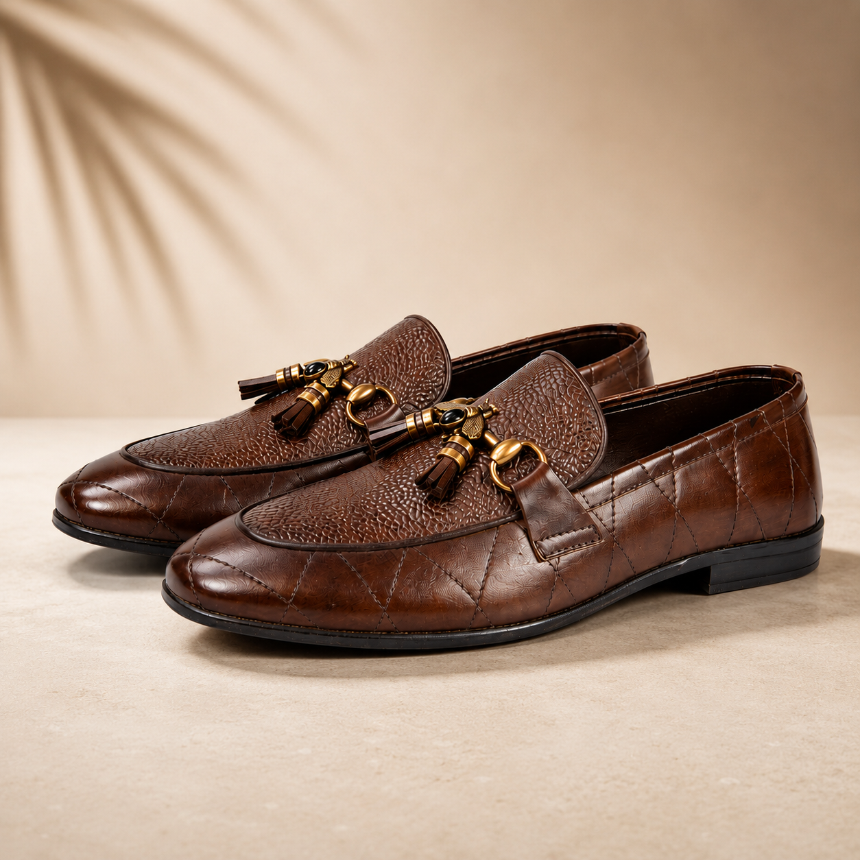 Classic Brown Leather Horsebit Loafers